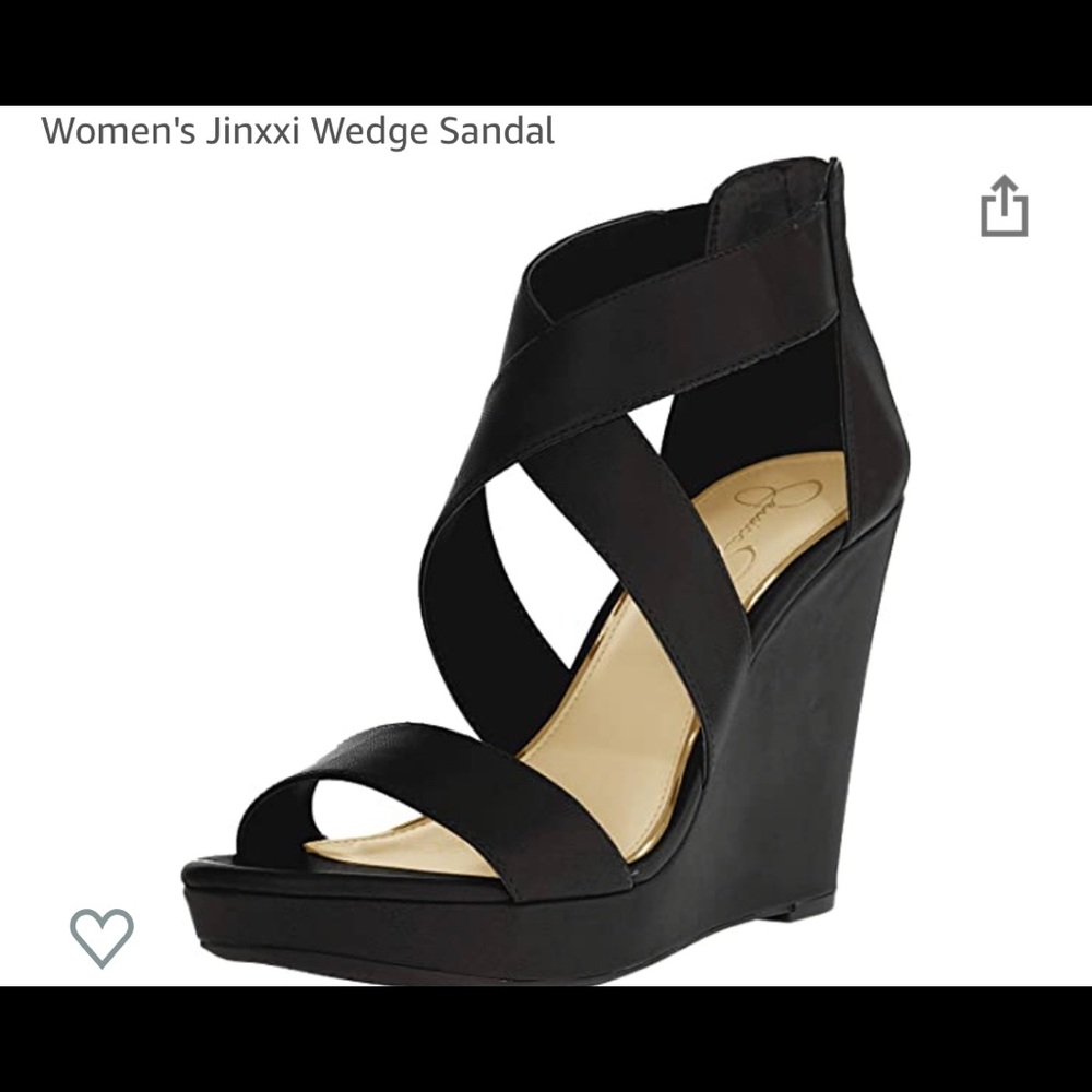 NWOT- Jessica Simpson Black Wedge 8.5